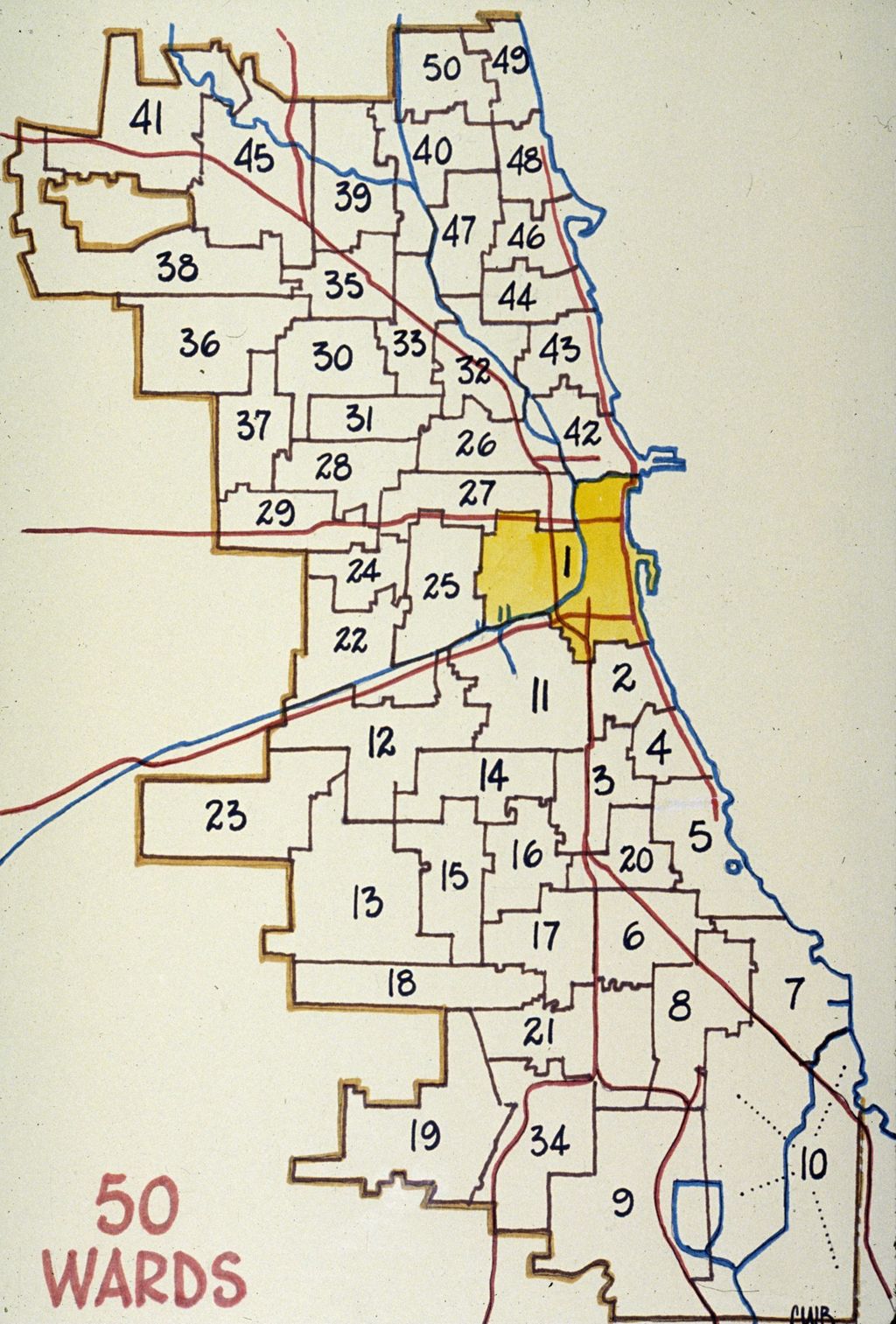 Miniature of Chicago ward map