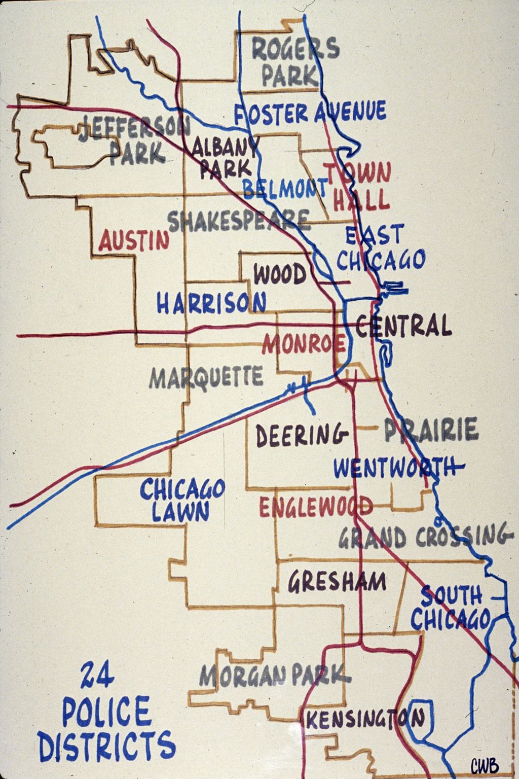 Miniature of Chicago police districts