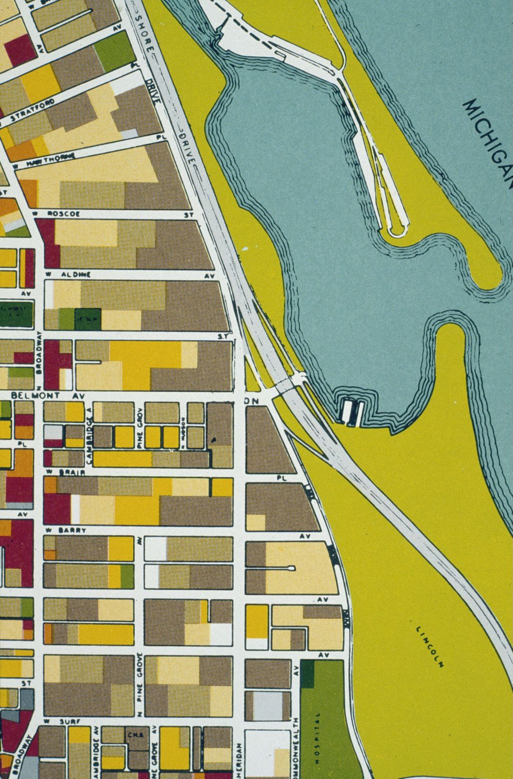Land use along the lakefront near Lincoln Park