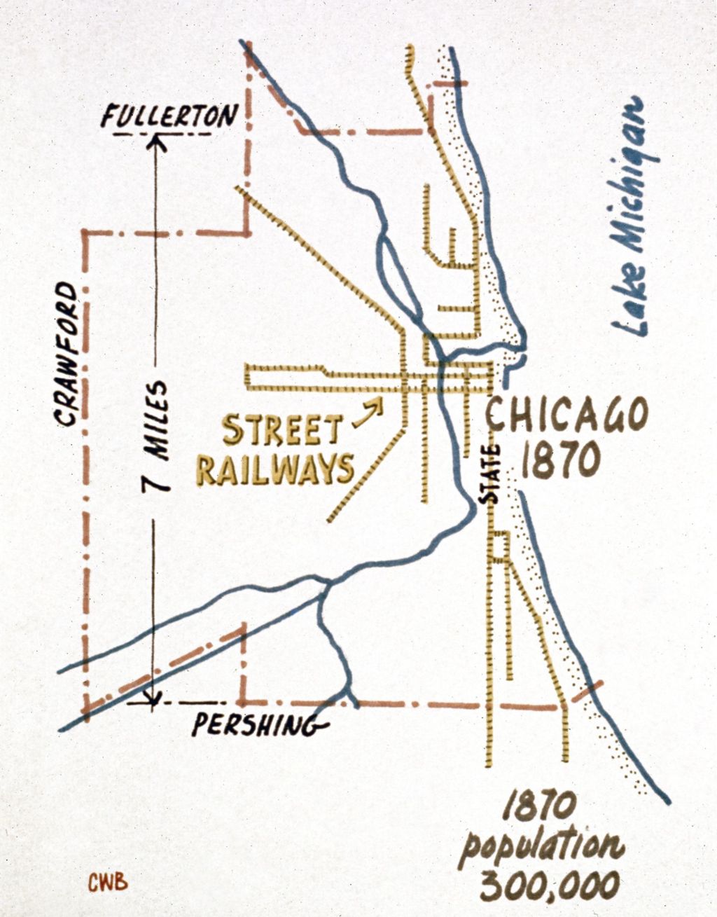 Street railways, Chicago 1870