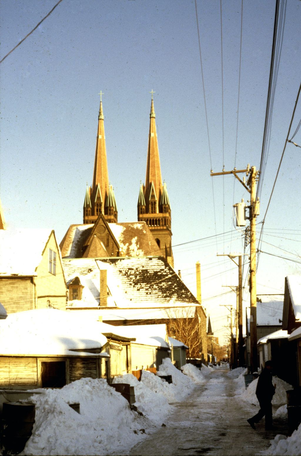 Miniature of St. Paul's Catholic Church from alley