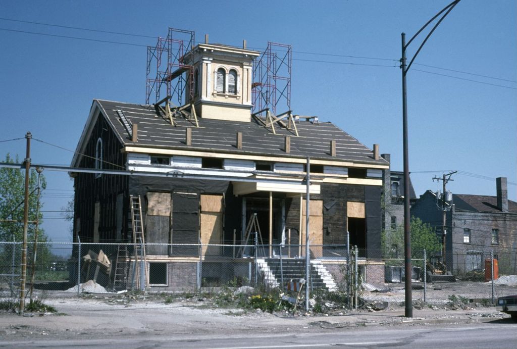 Miniature of Clarke House during restoration