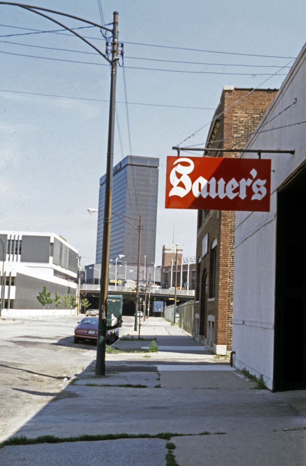 Miniature of East 23rd Street with Sauer's Restaurant sign