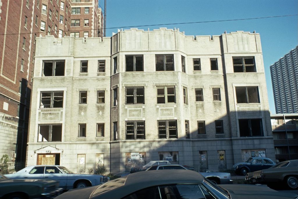 Derelict apartment building, North Winthrop Avenue