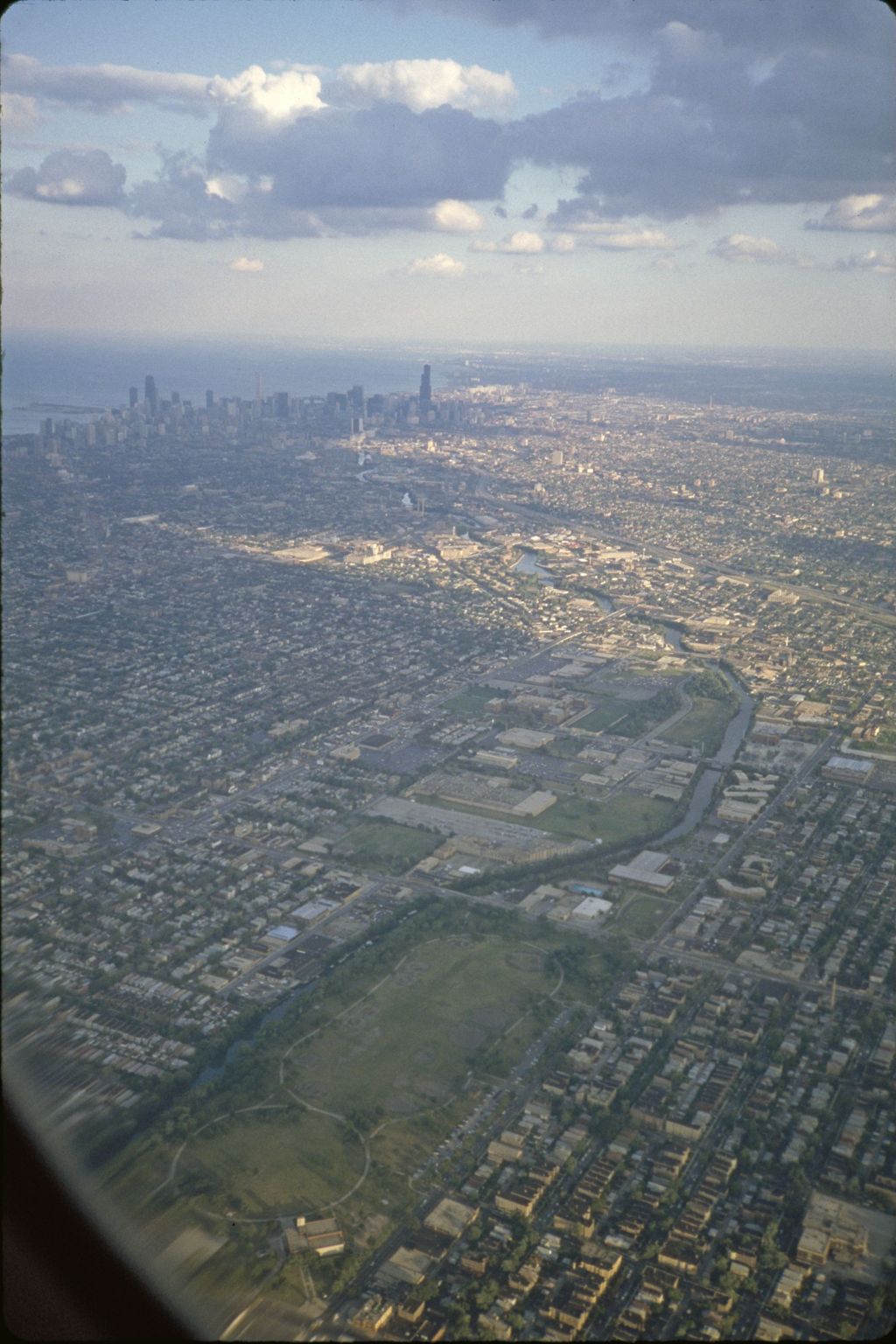 North Branch of the Chicago River from the air