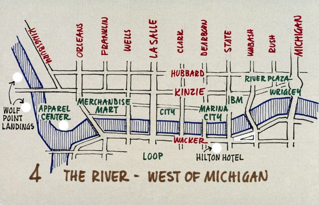 Miniature of Near North Side, river area west of Michigan Avenue