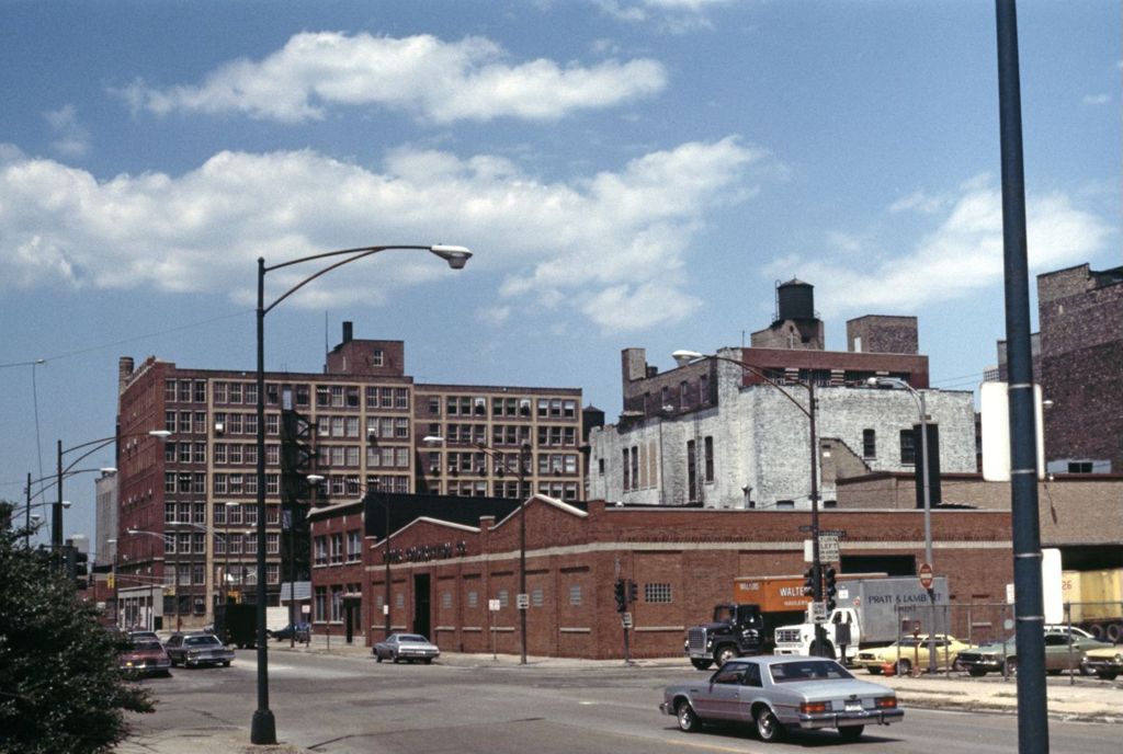 Industrial buildings, West Ontario Street at North Orleans Street
