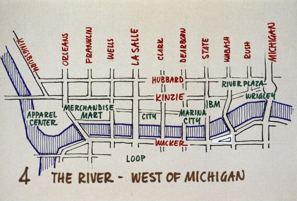 Miniature of Development along the Chicago River, west of Michigan Avenue