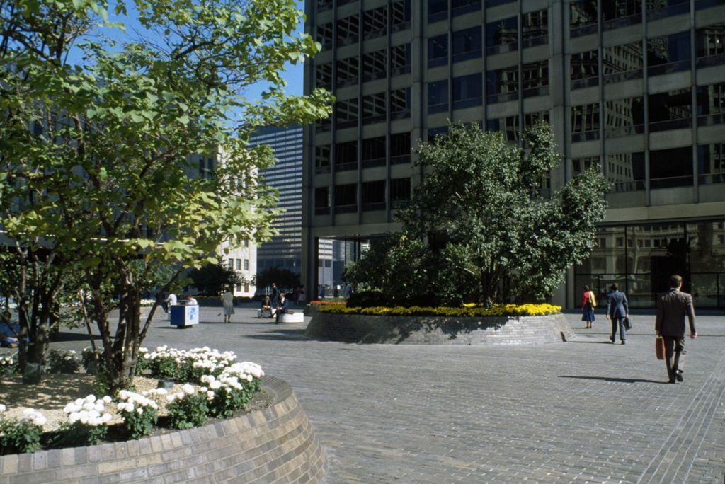 Pioneer Court plaza and Equitable Building