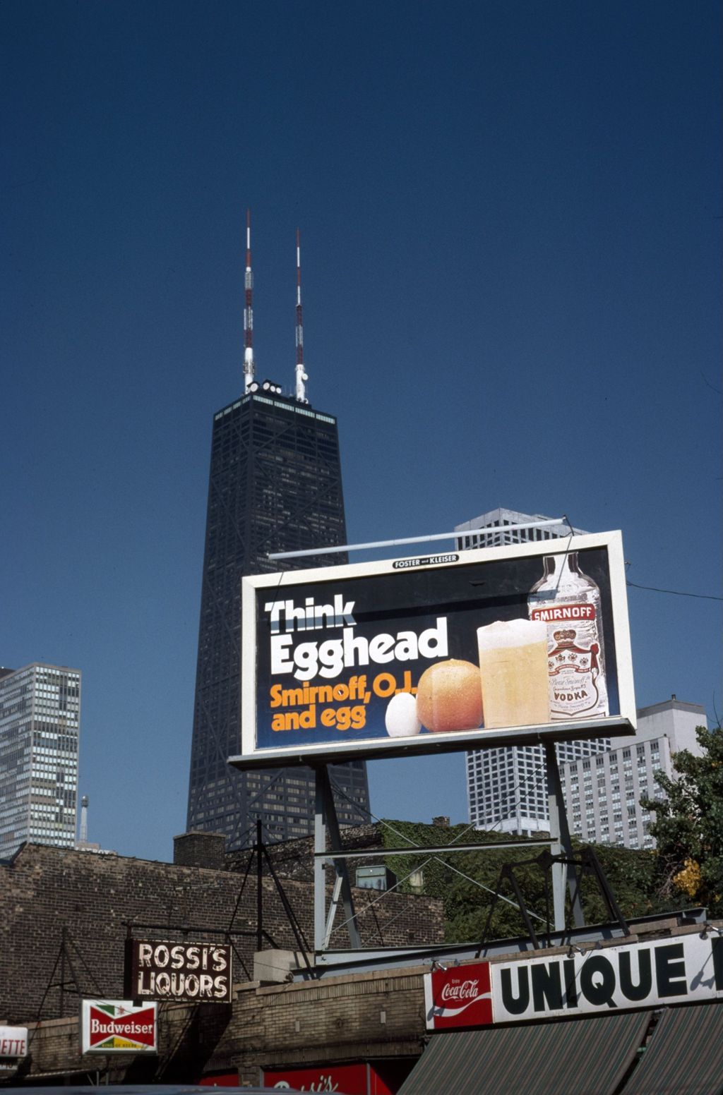 Billboard with liquor advertisement, North State Street