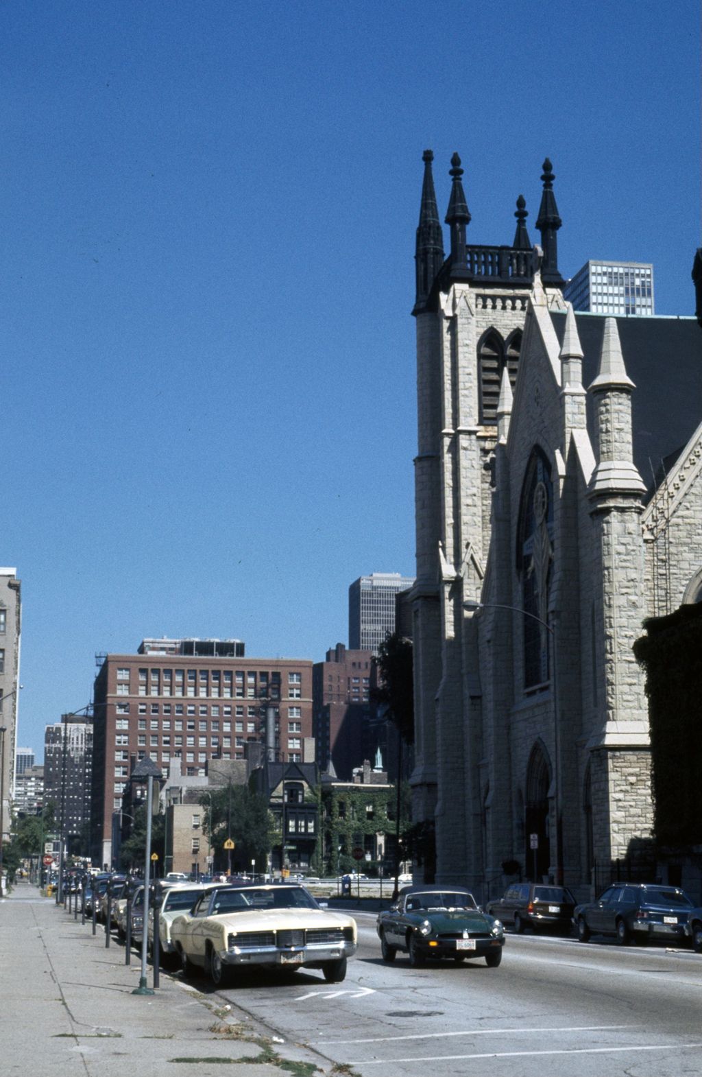 Miniature of North Wabash Avenue and St. James Cathedral