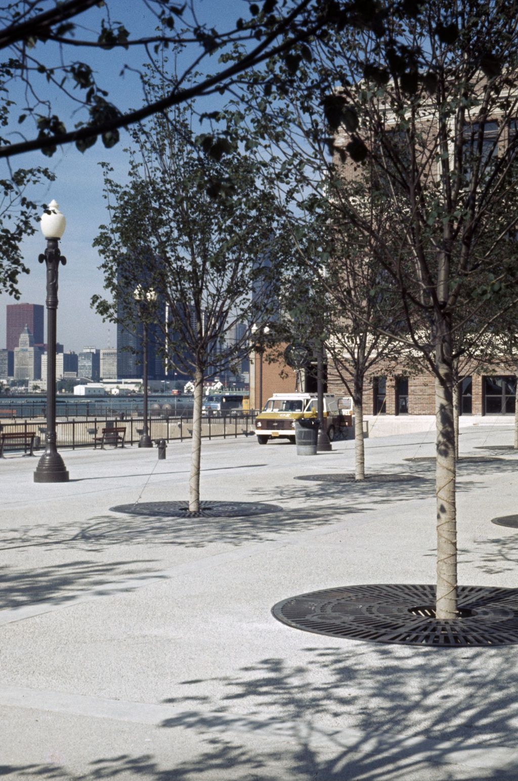 Landscaped plaza adjacent to Navy Pier terminal building