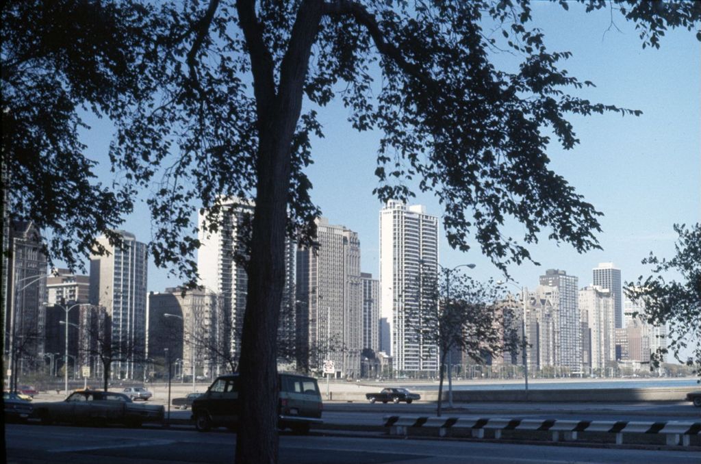 High-rise apartment buildings along North Lake Shore Drive