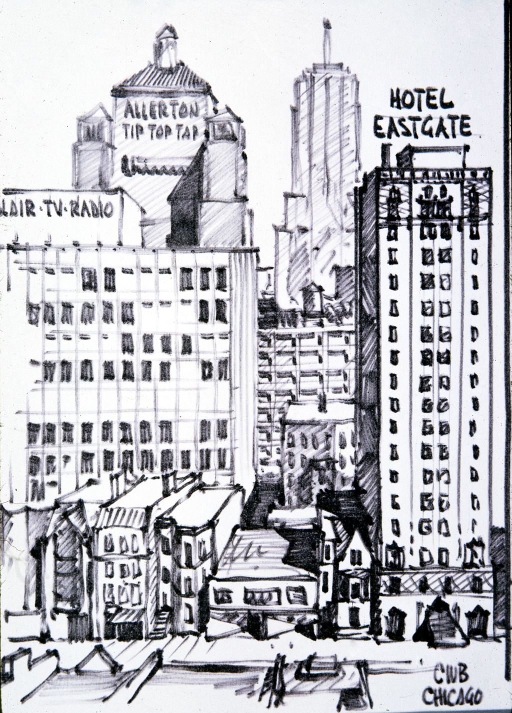 Miniature of Sketch of Near North side buildings
