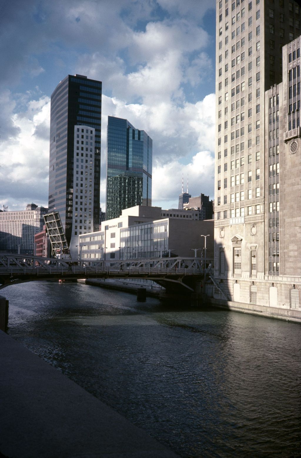 South Branch Chicago River and Loop Skyscrapers