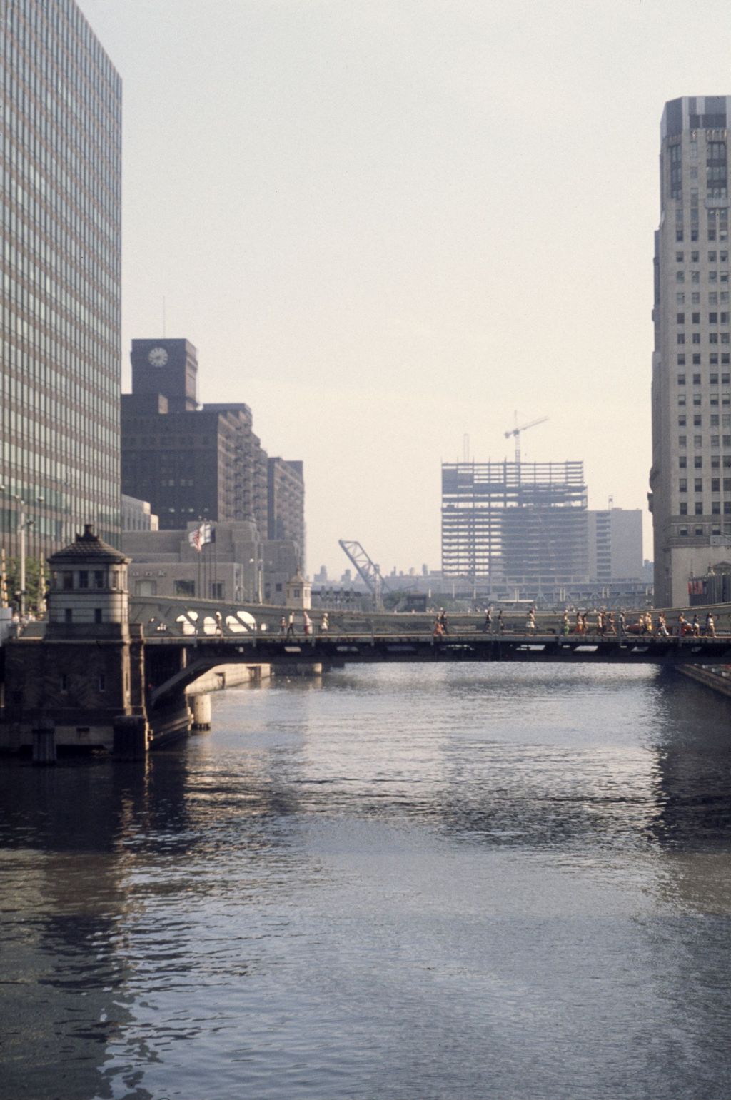 Chicago River and Apparel Center construction