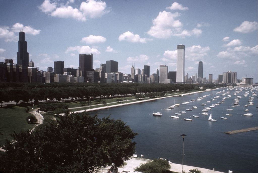 Chicago skyline along the lakefront