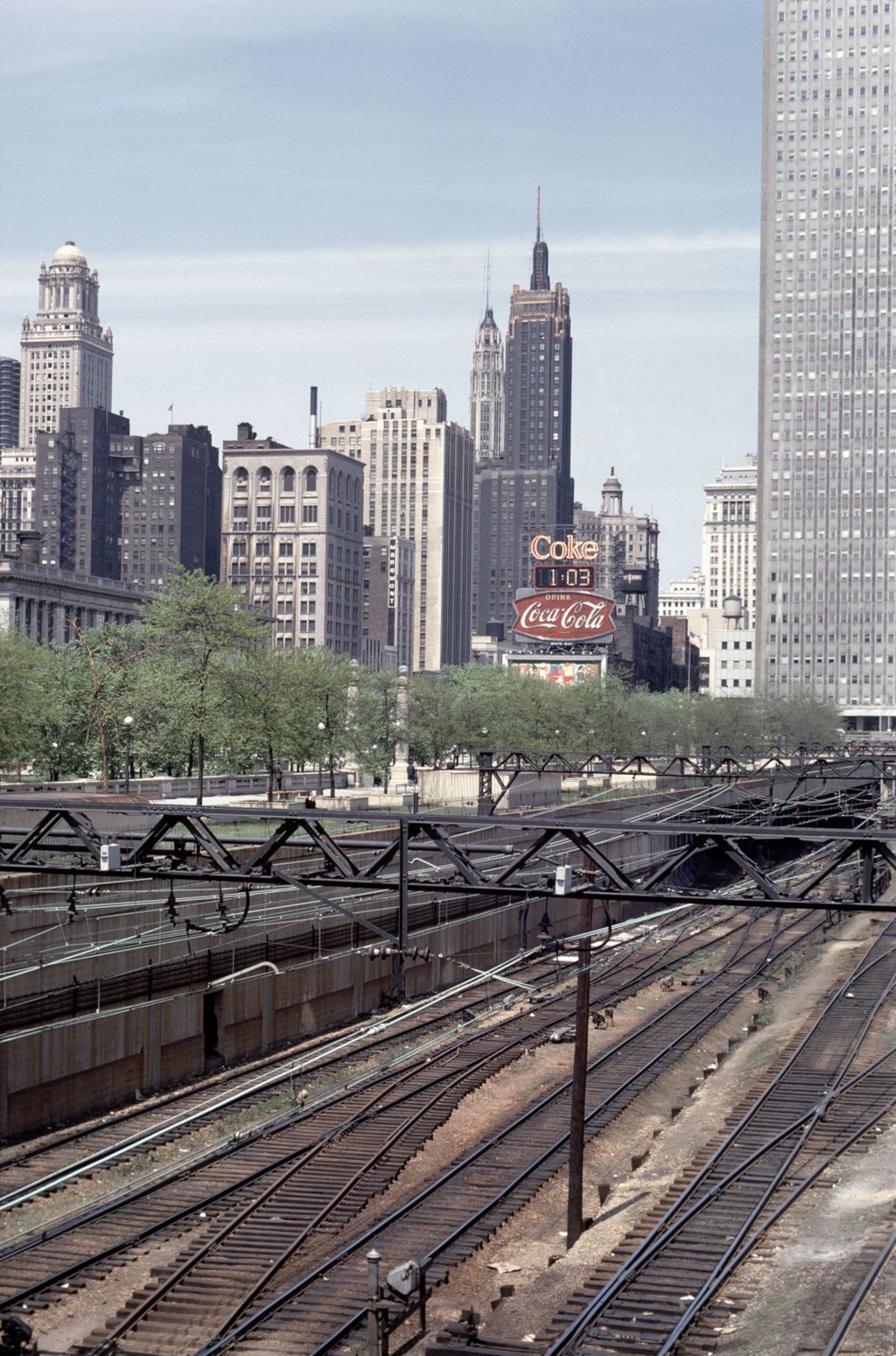 Miniature of Loop skyline from Grant Park railroad yards