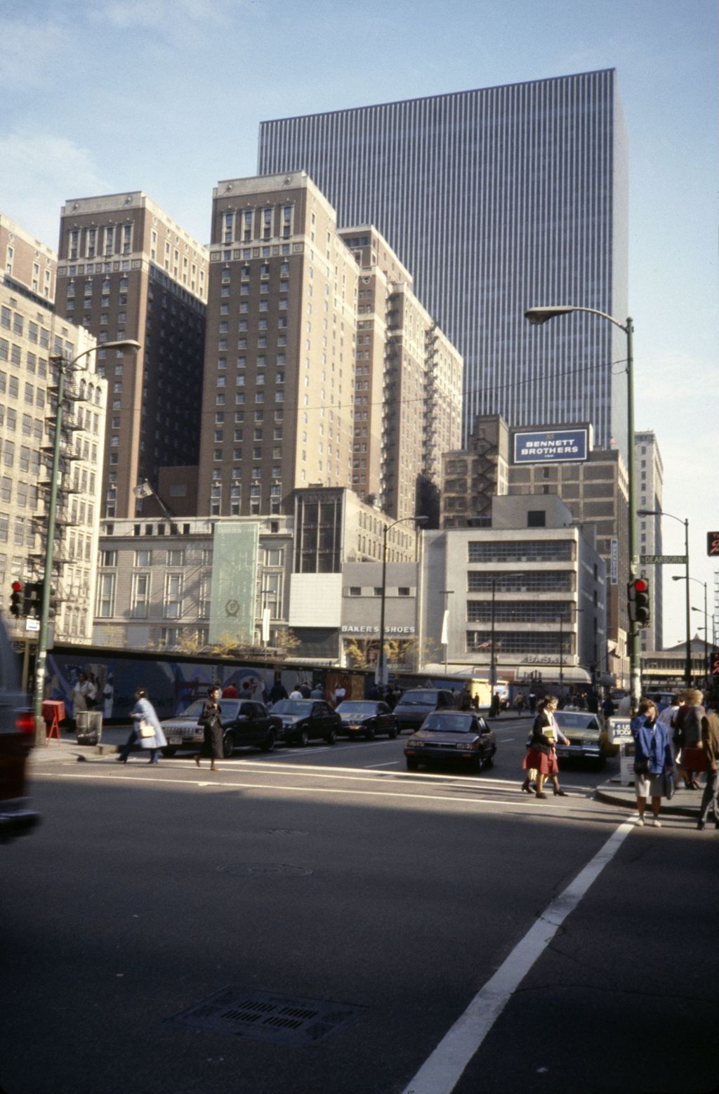 Loop buildings from Dearborn and Adams Streets