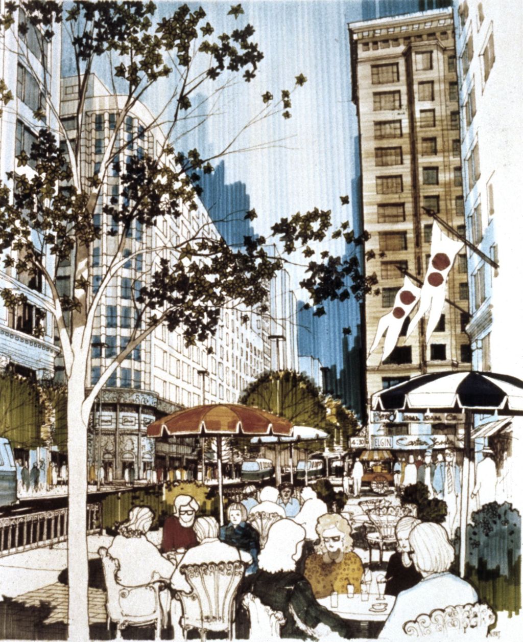 Design for a cafe on the State Street Mall