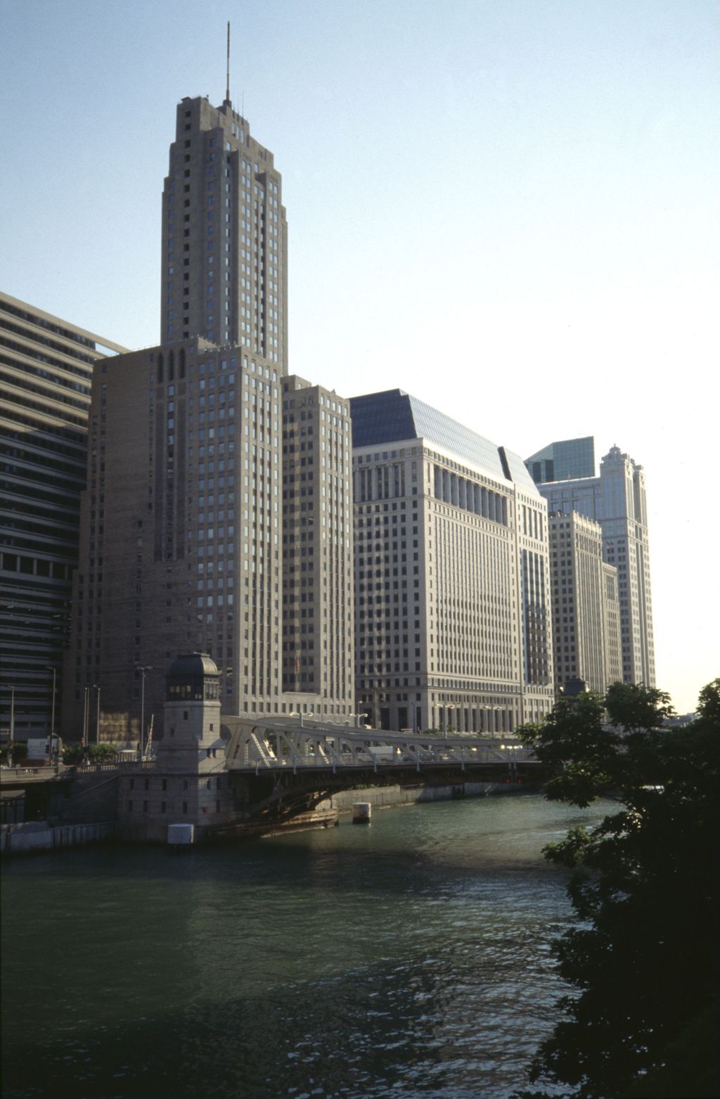 West Wacker Drive and Chicago River