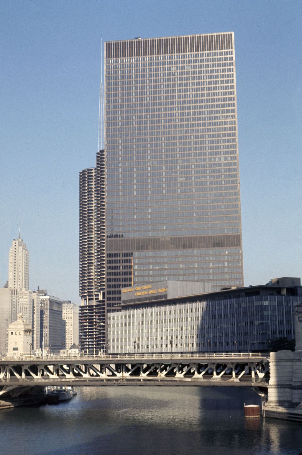Miniature of IBM Building and Sun-Times Building from the Chicago River