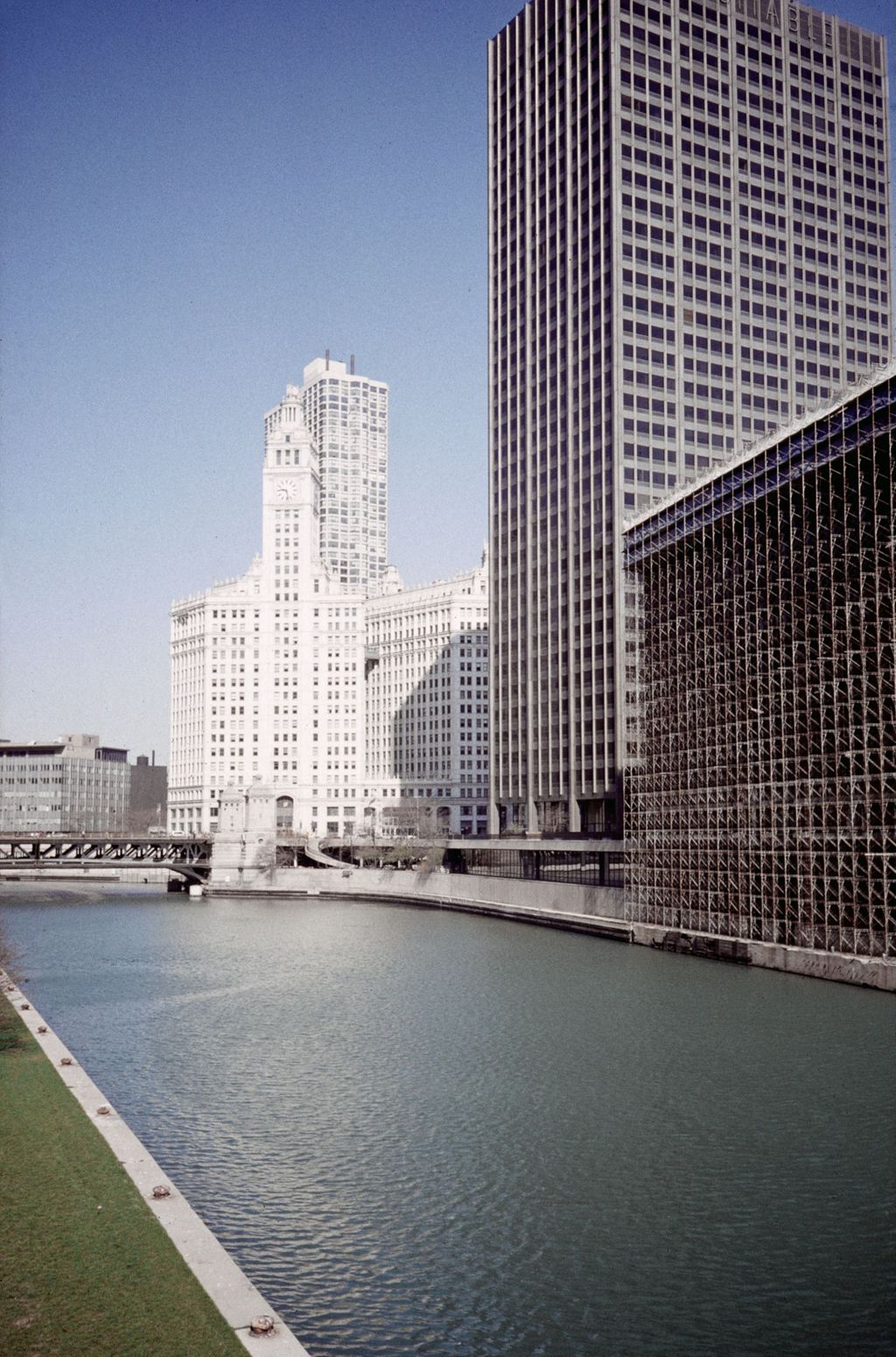 Miniature of High-rise buildings along the Chicago River