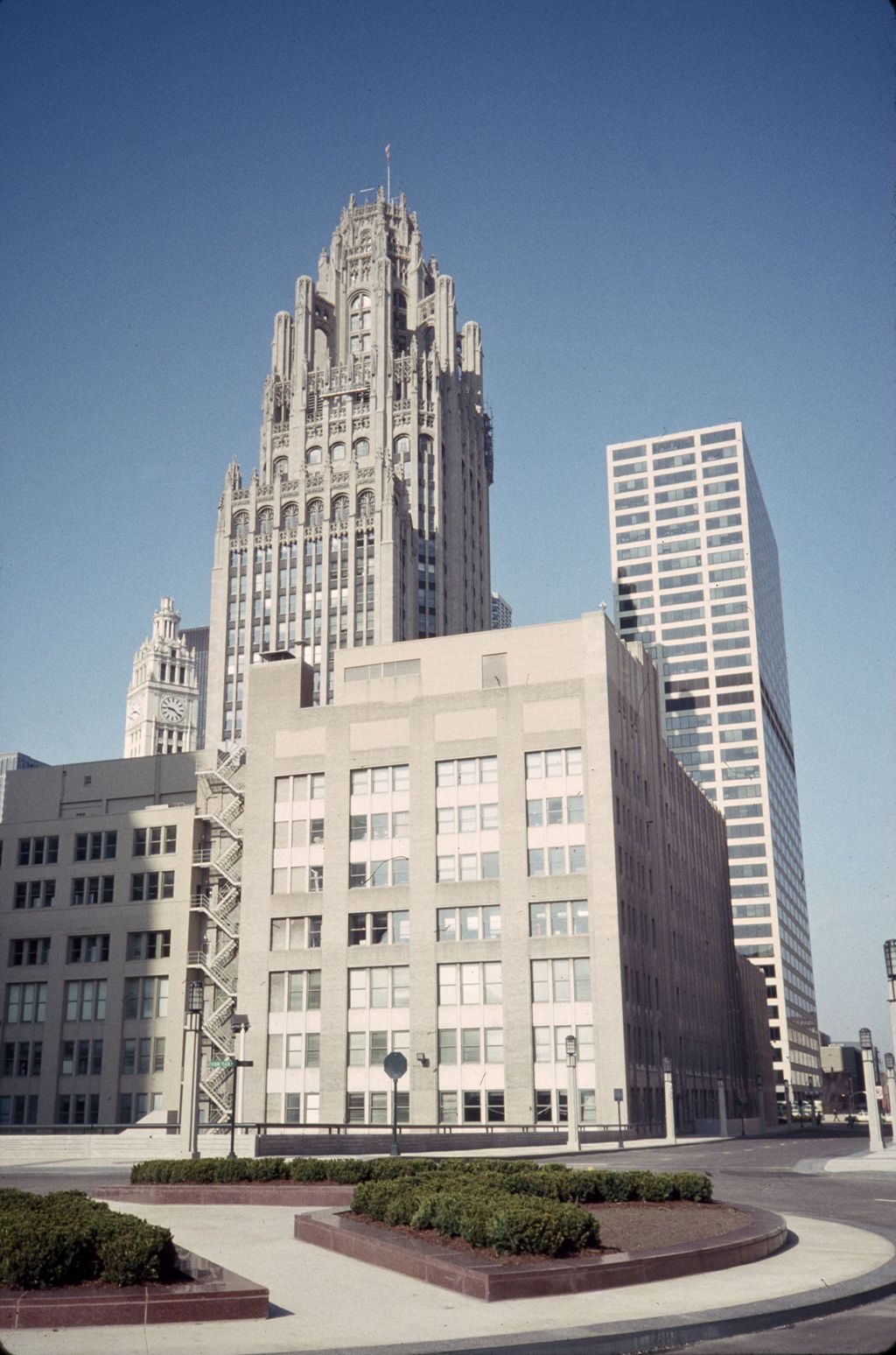 Chicago Tribune Building from North Cityfront Plaza Drive