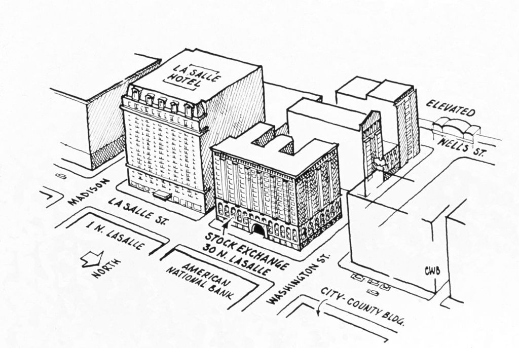 Miniature of Stock Exchange Building site, 30 N. LaSalle