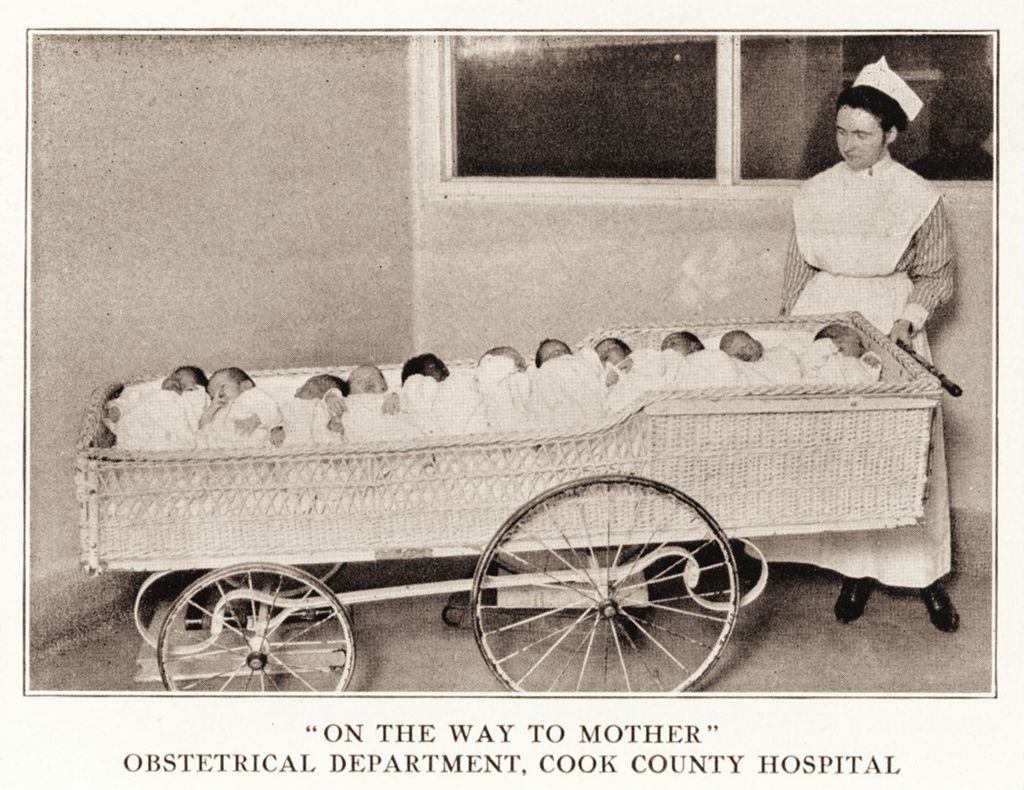 Miniature of Infants in bassinet, Cook County Hospital