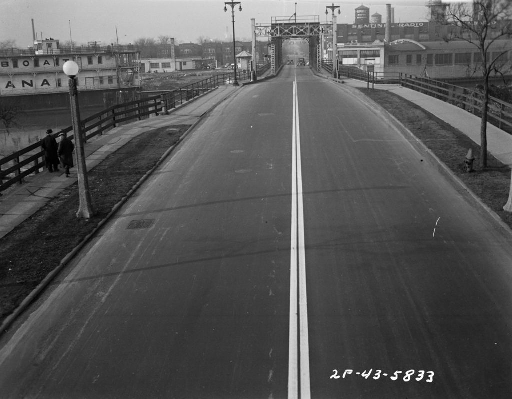Traffic Intersection at Diversey Parkway and Chicago River Bridge
