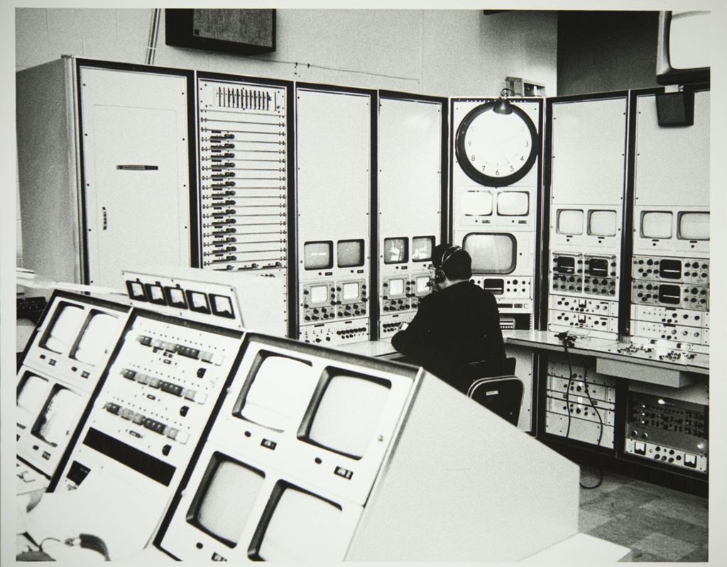 Miniature of Person in a television control room