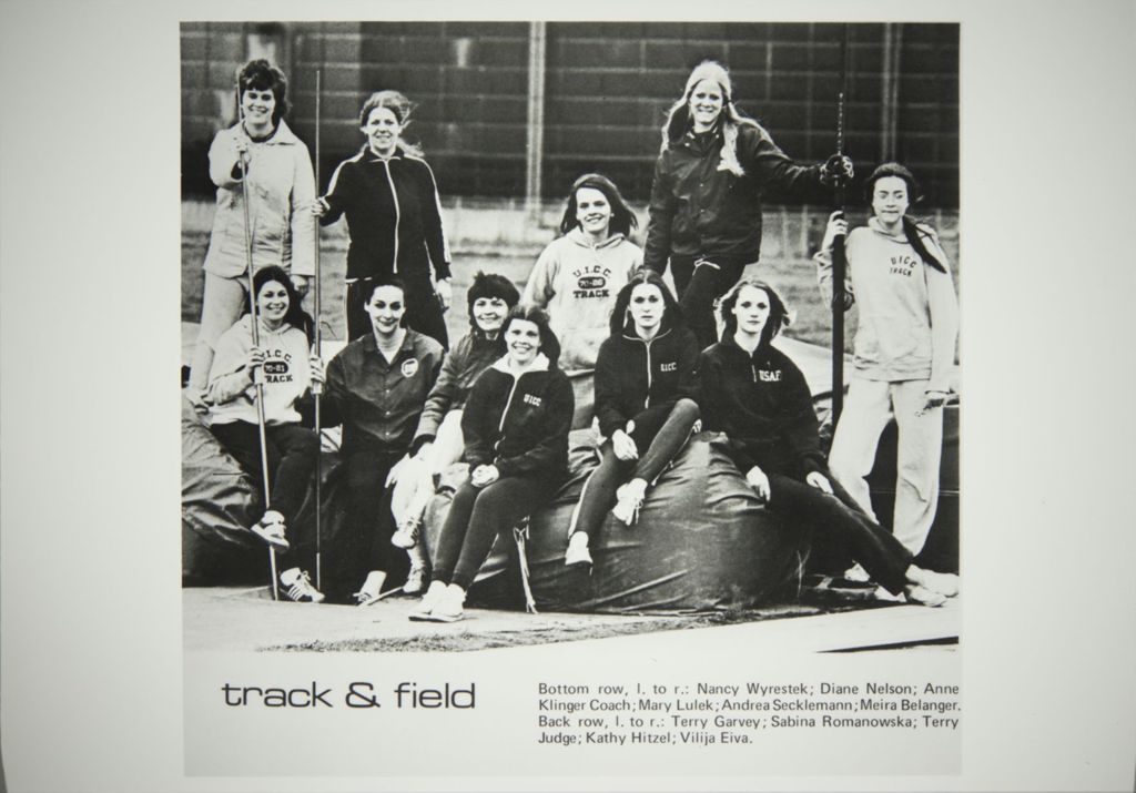 Image from the yearbook of the Women's Track and Field team