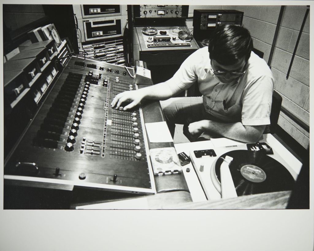 Miniature of Student in a soundbooth