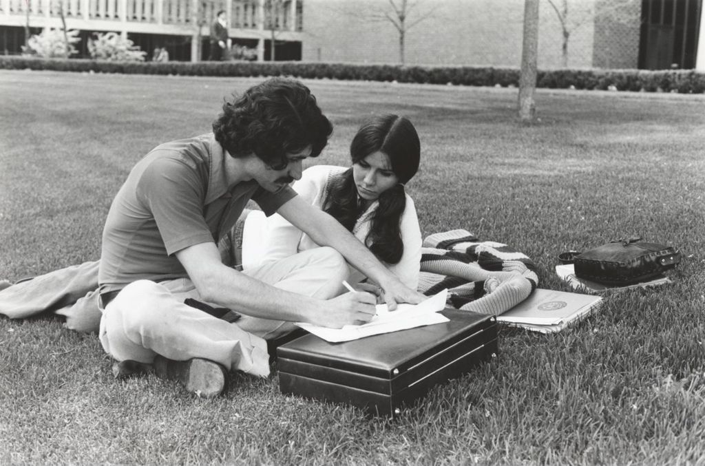 Miniature of Students studying outside