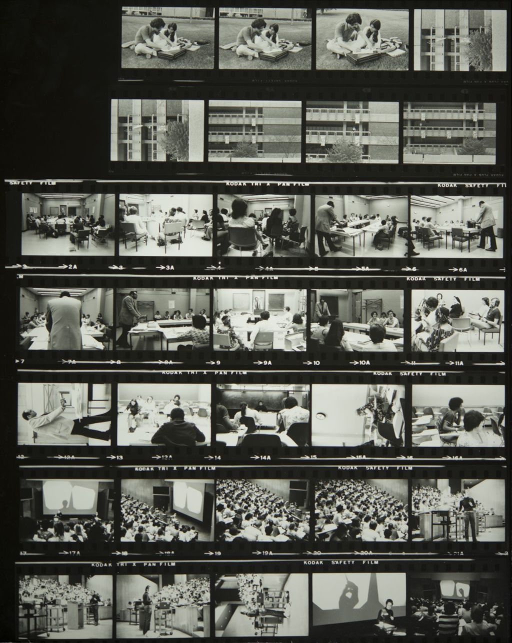 Miniature of Multiple views of campus life, including students reading and studying