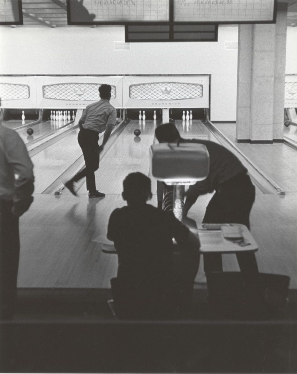 Miniature of Students bowling in a bowling alley