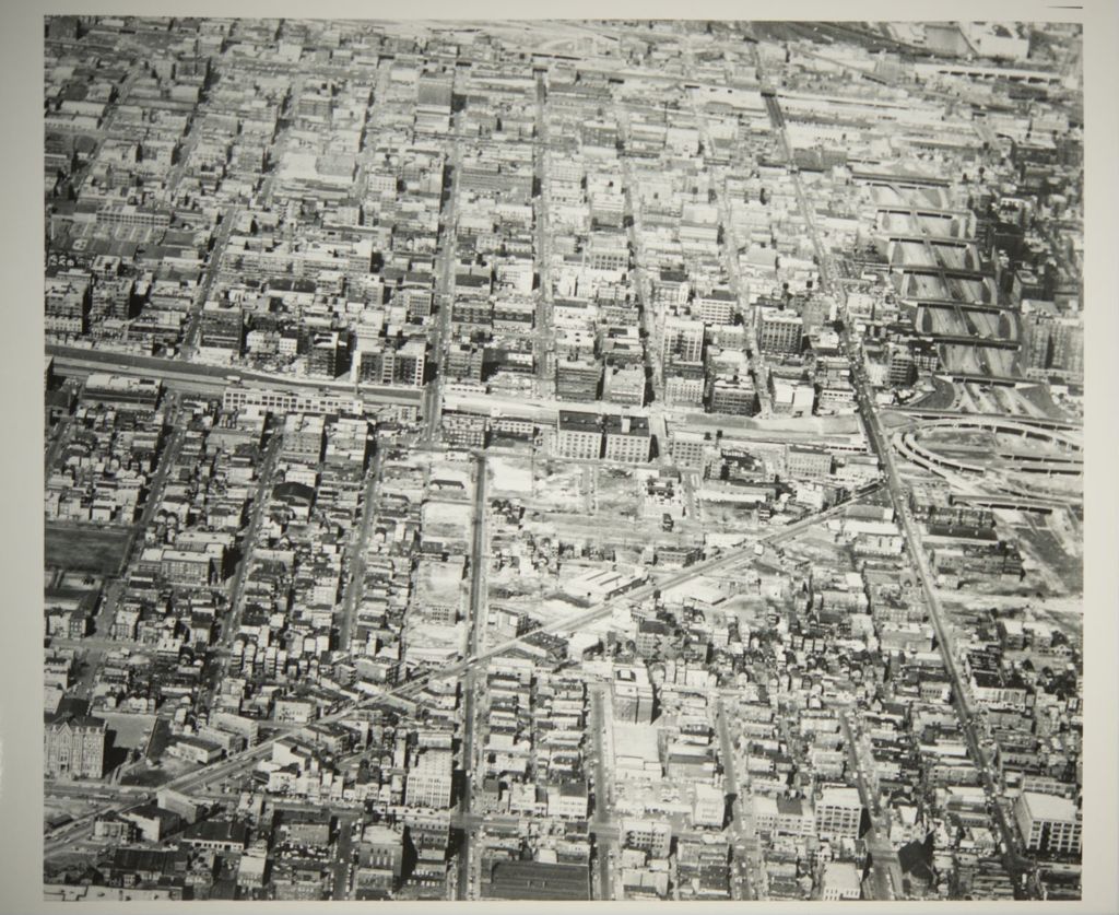 Miniature of Aerial view of the Greektown neighborhood prior to demolition