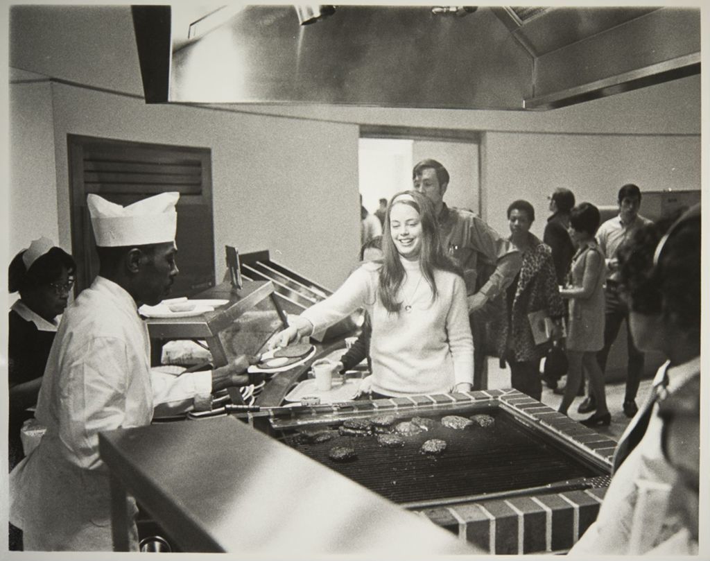 Miniature of Students in the cafeteria in the Behavioral Sciences Building