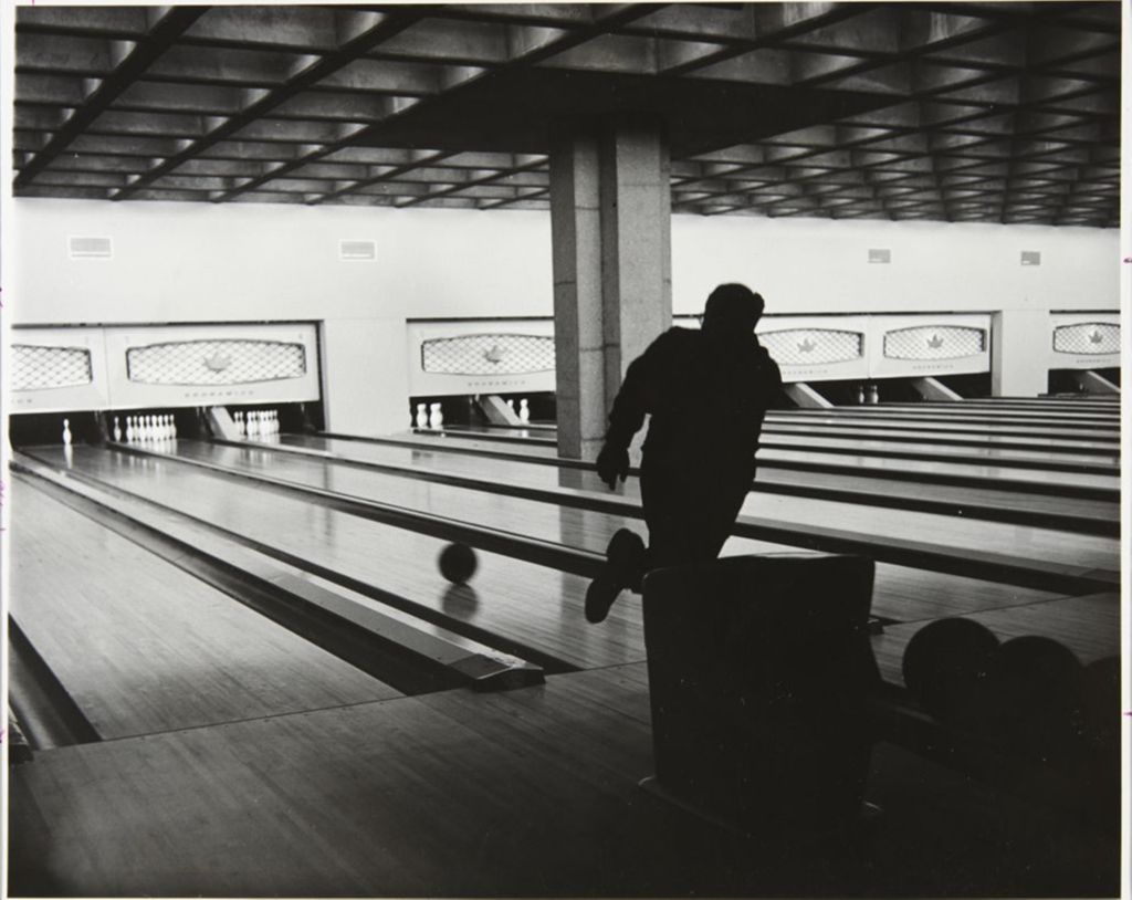 Miniature of People bowling in the bowling alley