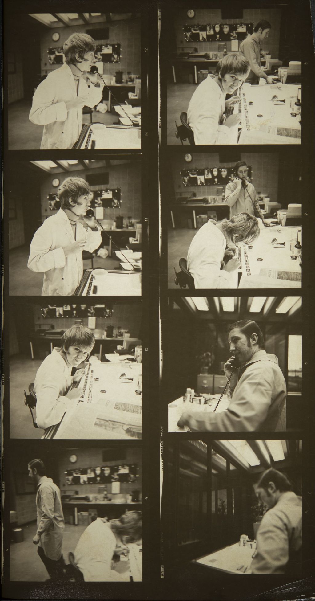 Miniature of Multiple views of students in the photography lab