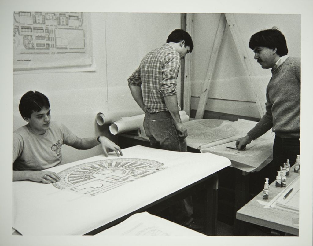 Miniature of Students and a teacher in the College of Architecture, Design, and the Arts