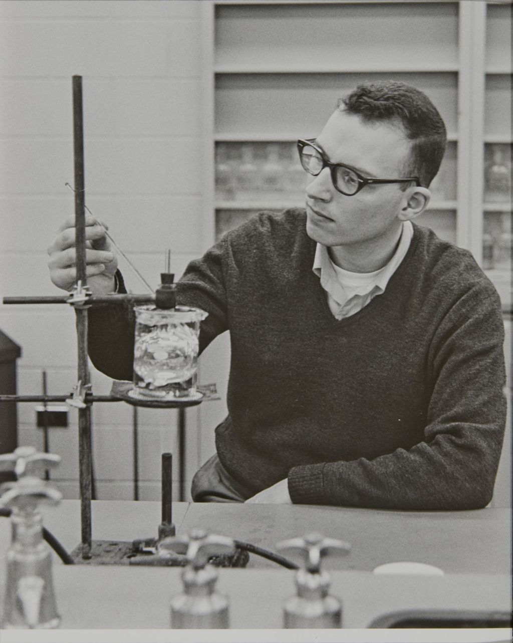 Miniature of Student with laboratory equiment in a Science and Engineering Laboratories classroom