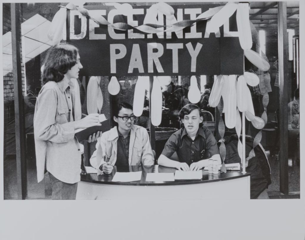 Student Elections Booth for the Decennial party