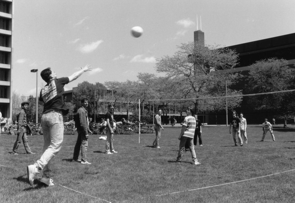 Miniature of People playing volleyball at the Taste of UIC