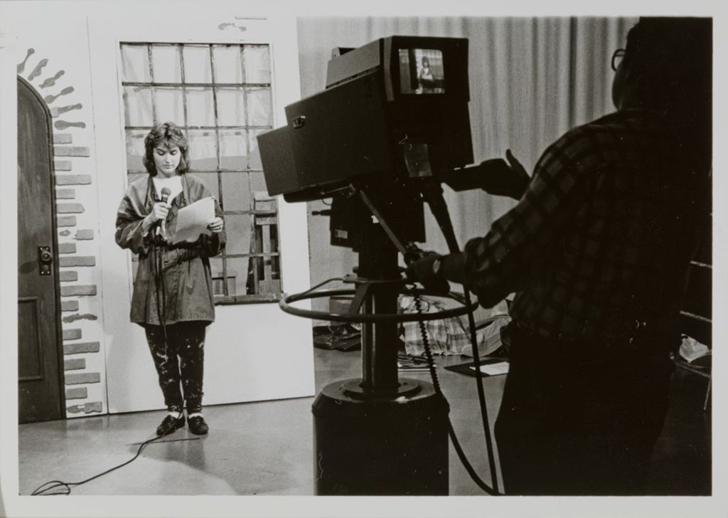 Miniature of Student on set during the filming of a show