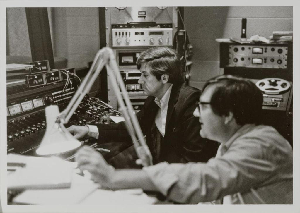 Miniature of People in the sound booth during the filming of a show