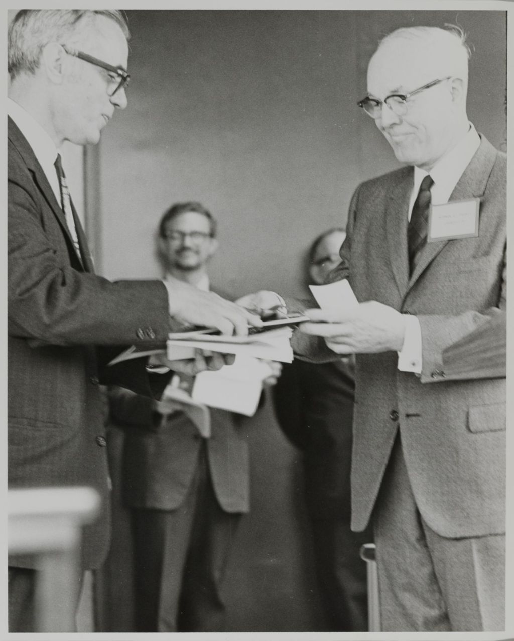 Miniature of Norman A. Parker and Leonard Currie at the Groundbreaking Ceremony for the Architecture and Design Studios