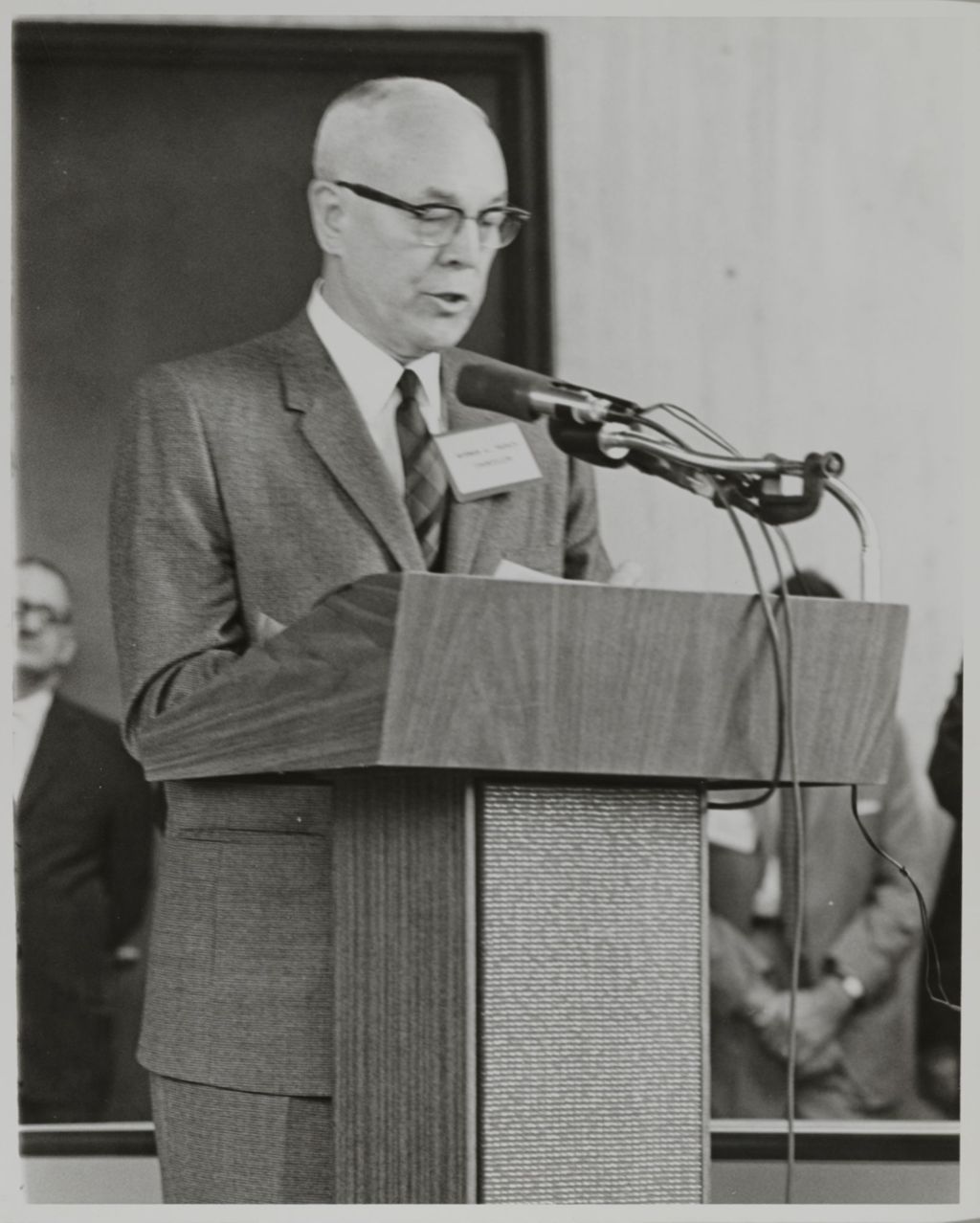 Miniature of Chancellor Norman A. Parker at the Groundbreaking Ceremony for the Architecture and Design Studios