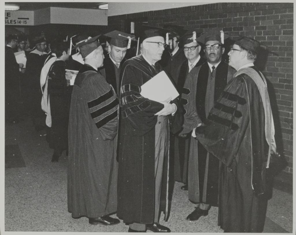 Miniature of Faculty members waiting to enter the graduation ceremony